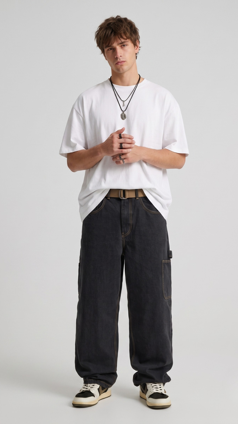 BAGGY CARPAINTER-BLACK
