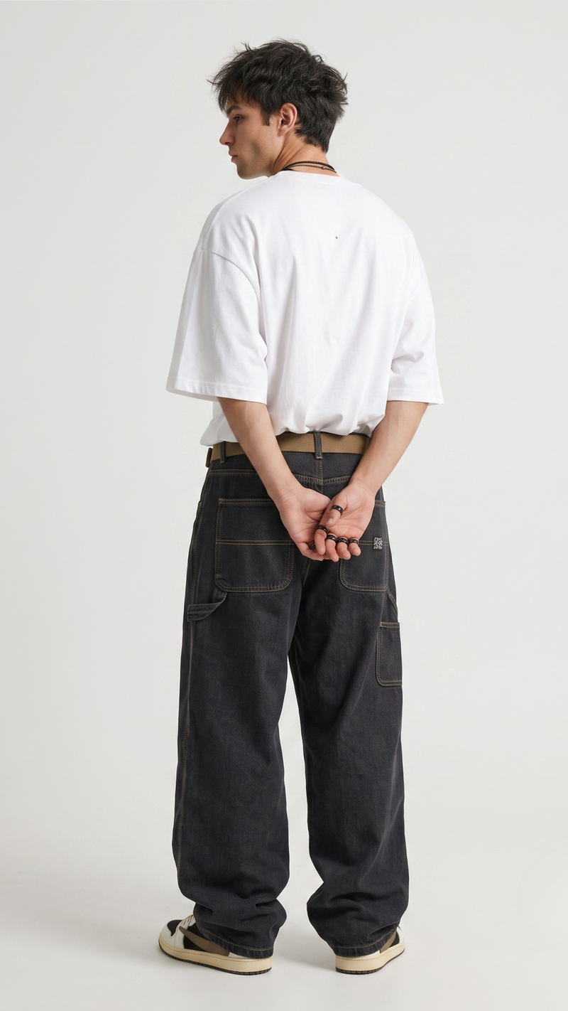 BAGGY CARPAINTER-BLACK