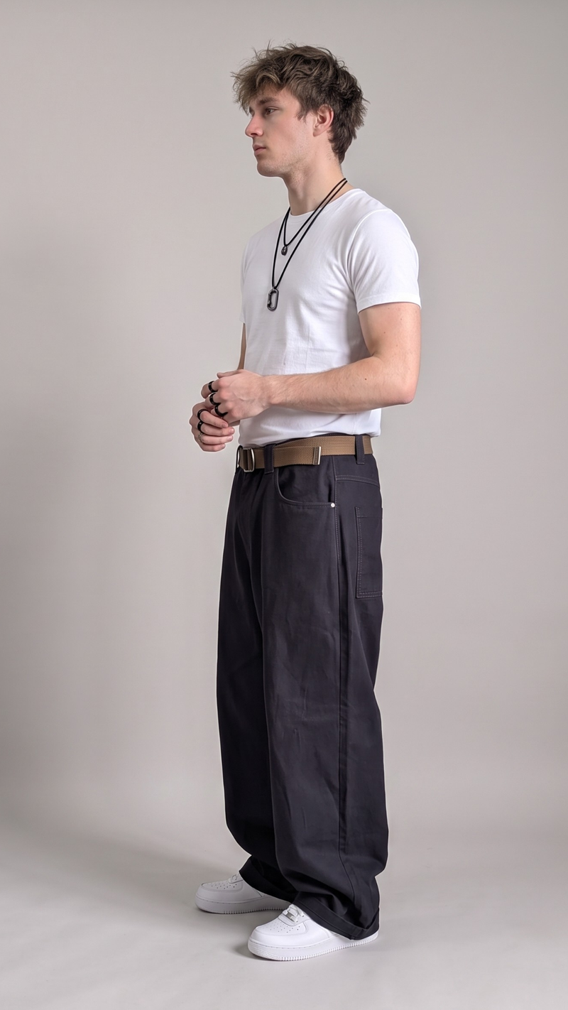 SEMI BARREL JEANS-BLACK ONYX