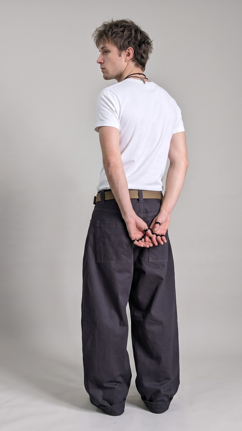 SEMI BARREL JEANS-BLACK ONYX