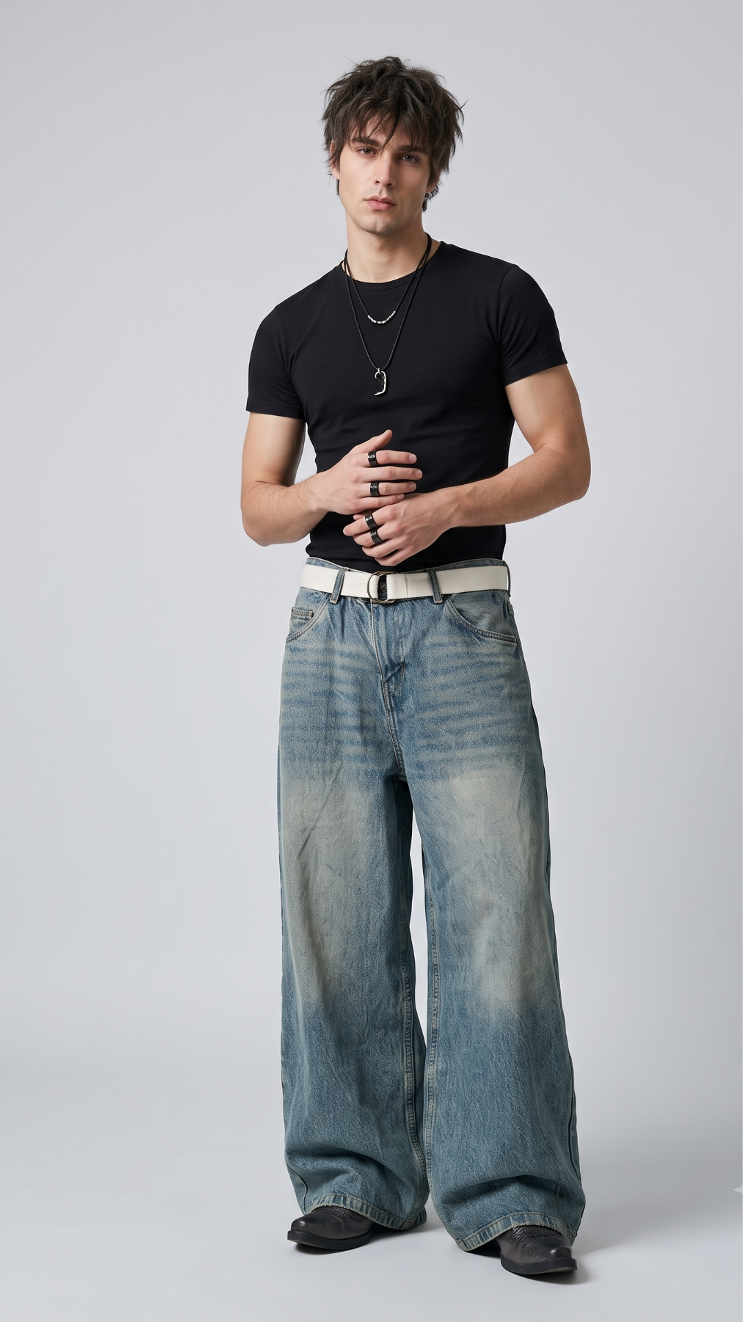 DUSTY BLUE WASH-BAGGY