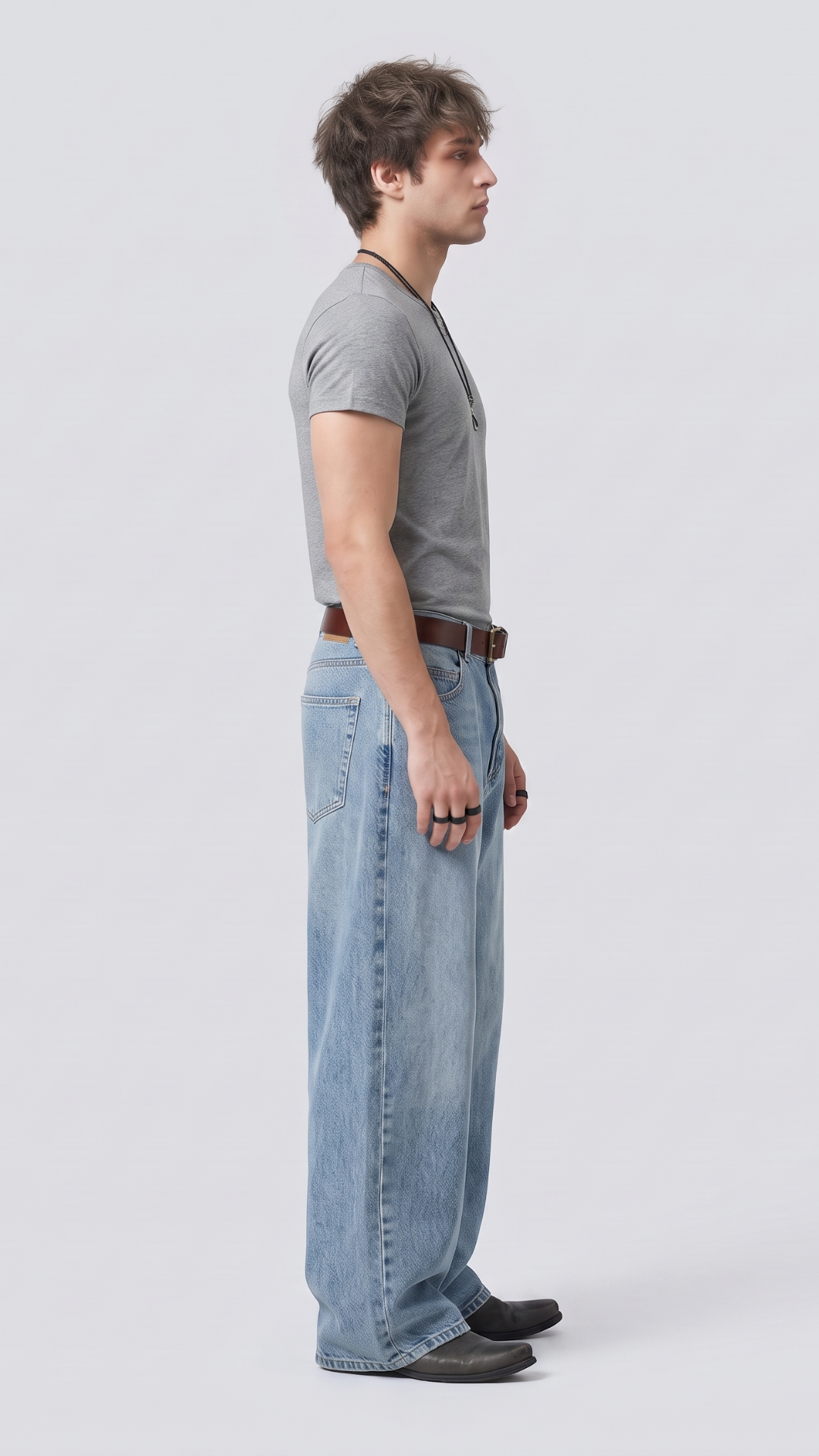 MID BLUE WASHED-BAGGY