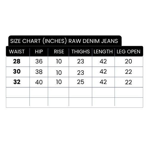 raw denim baggy